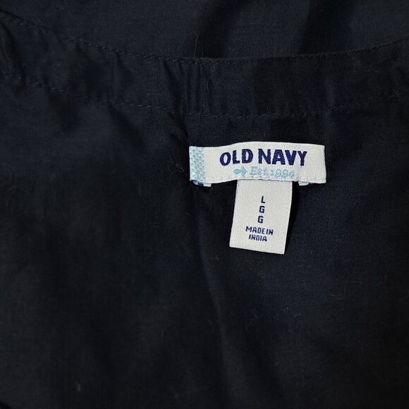 Old Navy Women's Black Eyelet Tunic Cover Top Travel Sz Large - Picture 8 of 8